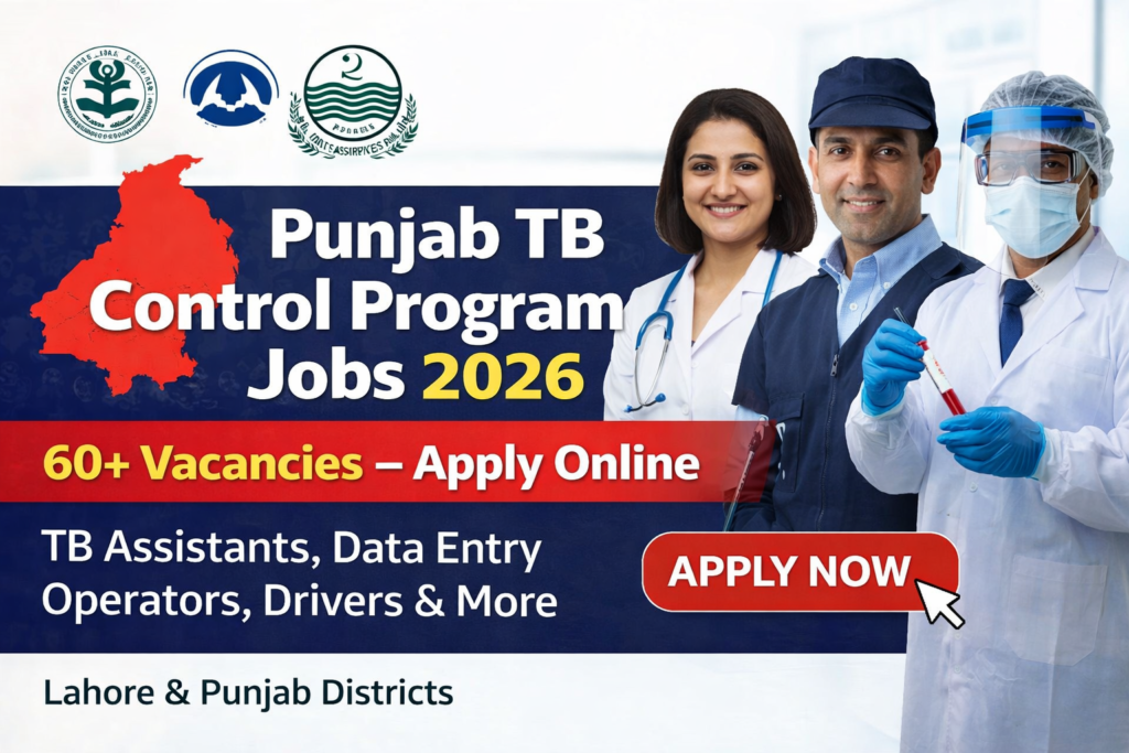 Punjab TB Control Program Jobs 2026 – Apply Online for 60+ Vacancies