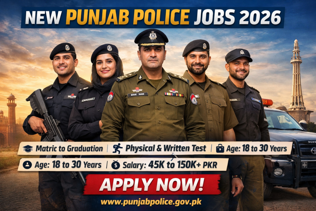 New Punjab Police Jobs 2026-Apply Now