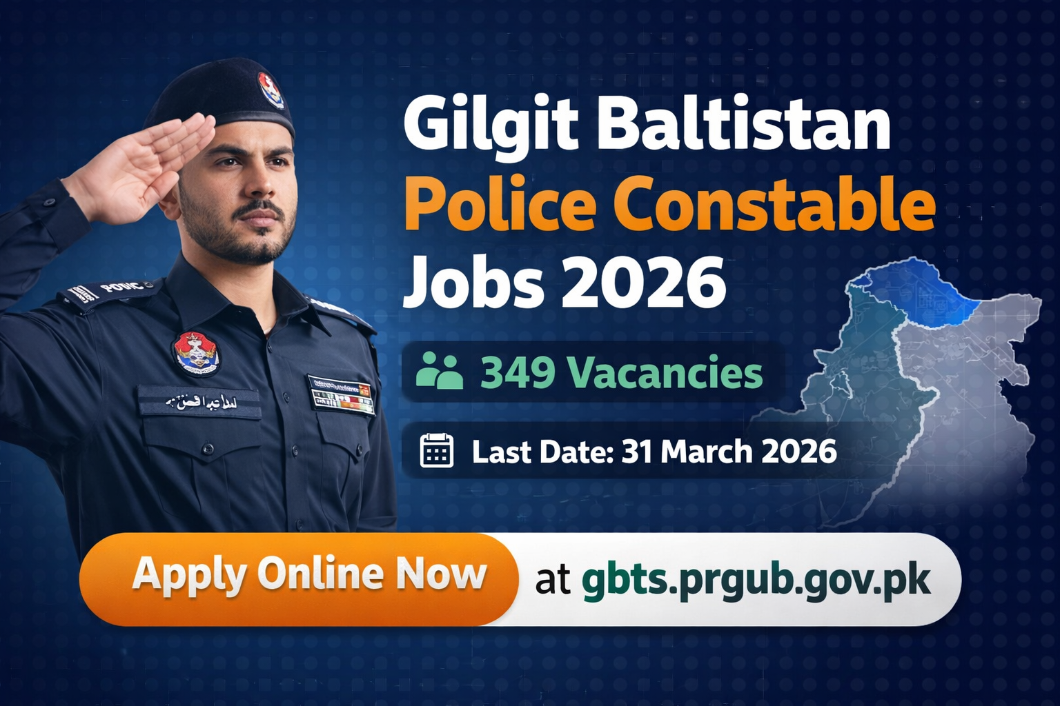 Gilgit Baltistan Police Constable Jobs 2026 – 349 Vacancies | Apply Online