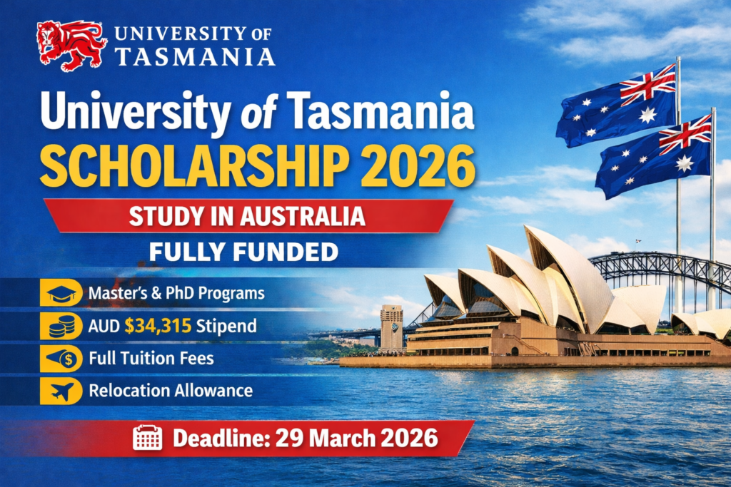 University of Tasmania Scholarship 2026 in Australia – Fully Funded Scholarship