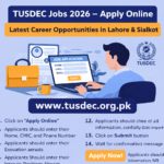 TUSDEC Jobs 2026 – Apply Online | Latest Career Opportunities in Lahore & Sialkot
