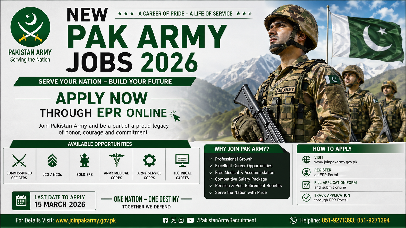 New Pak Army Jobs 2026-Apply Now Through EPR Online